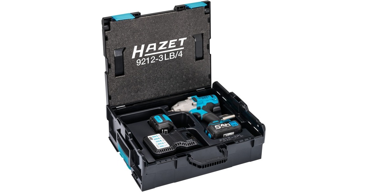 Hazet Akku-Schlagschrauber 9212-3LB/4, 18Volt, Vierkant 1/2", 700 Nm(blau/schwarz, 2x Li-Ionen Akku 5Ah, in L-BOXX) Hazet Akku-Schlagschrauber 9212-3LB/4, 18Volt, Vierkant 1/2", 700 Nm(blau/schwarz, 2x Li-Ionen Akku 5Ah, in L-BOXX)