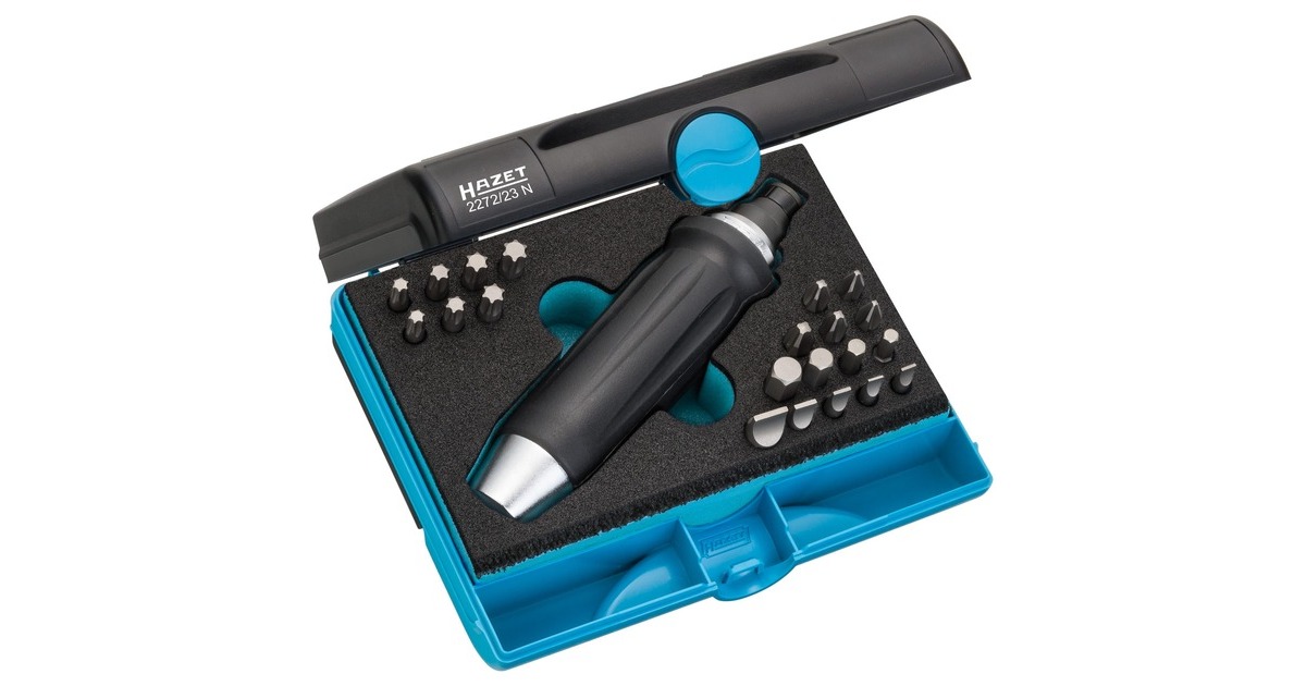 Hazet Bit Schlagschraubendreher Satz 2272/23N, Schlagschrauber(schwarz/blau, 23-teilig, 5/16"-Bits)
