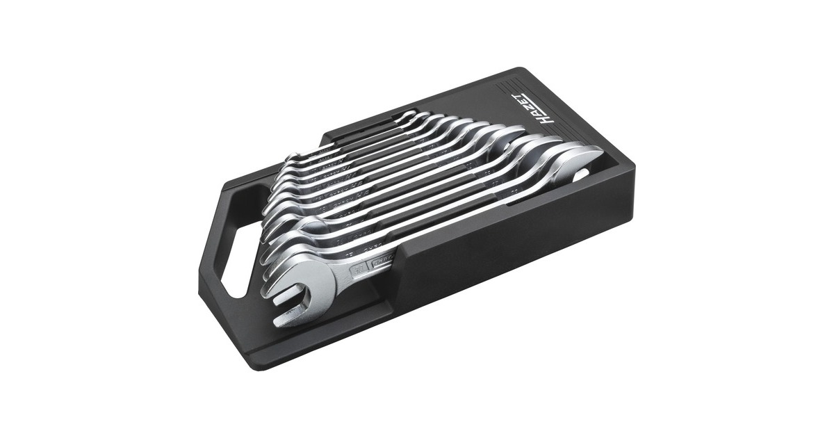 Hazet Doppel-Maulschlüssel-Satz 450N/12NRS, 12-teilig, Schraubenschlüssel(SW 6x7 bis 27x32, Klemmhalter)