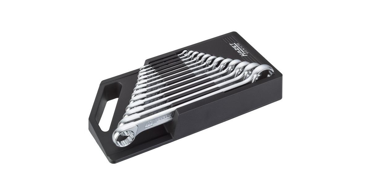 Hazet Doppel-Ringschlüssel-Satz 610N/12RS, 12-teilig, Schraubenschlüssel(Klemmhalter mit Tragegriff)