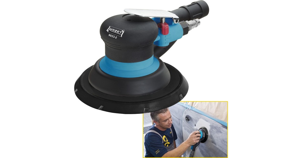 Hazet Exzenter-Schleifer 9033-2, Exzenterschleifer(blau/schwarz, mit Absaugschlauch und Staubbeutel) Hazet Exzenter-Schleifer 9033-2, Exzenterschleifer(blau/schwarz, mit Absaugschlauch und Staubbeutel)