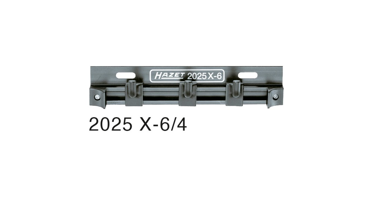 Hazet Führungsschiene mit Haken 2025X-6/4, Halterung(schwarz, Set aus Führungsschiene und 3 Haken)