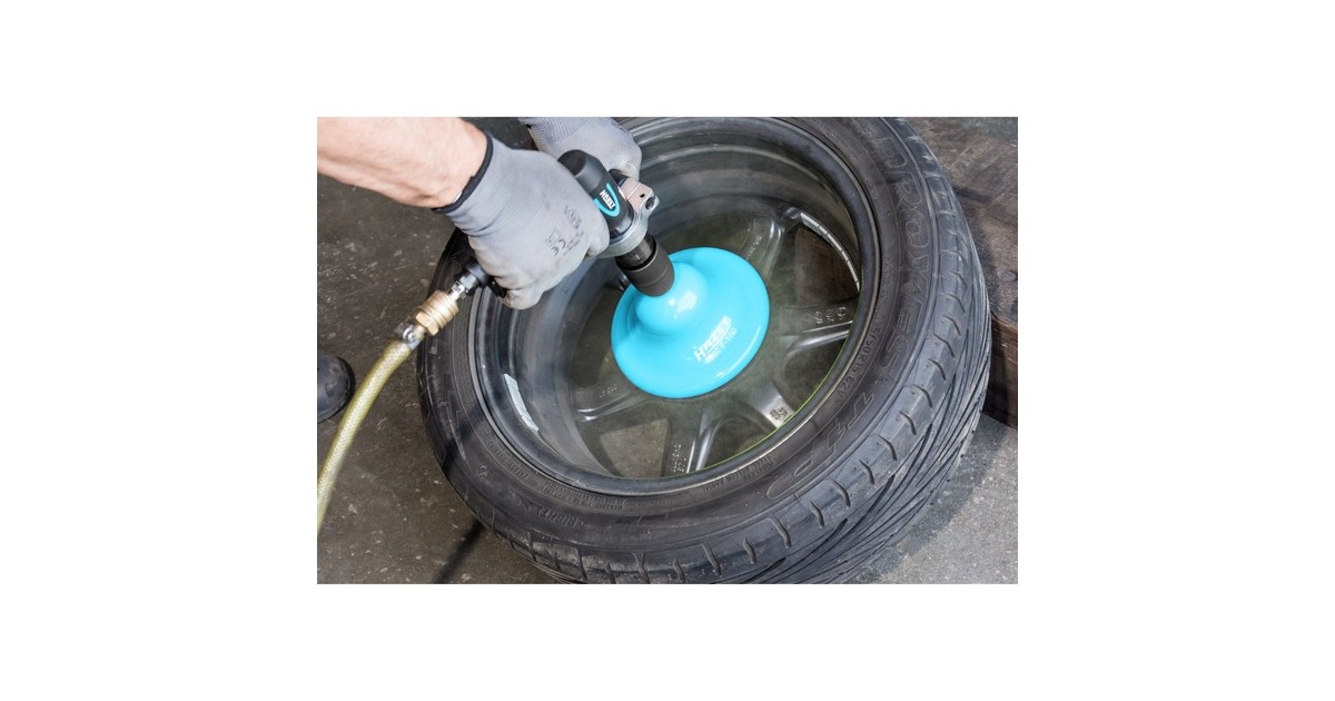 Hazet Felgenflansch-Reiniger (Grundkörper + 1 Schleifscheibe), Ø 160mm(blau, 2-teilig, 11mm-Außensechskant)