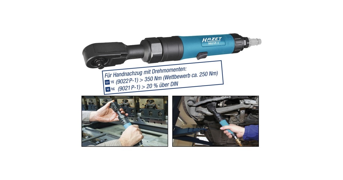 Hazet Hochleistungs-Ratschenschrauber 9022P-1, 1/2", Schlagschrauber(schwarz/blau, geeignet für Handnachzug mit 350Nm) Hazet Hochleistungs-Ratschenschrauber 9022P-1, 1/2", Schlagschrauber(schwarz/blau, geeignet für Handnachzug mit 350Nm)