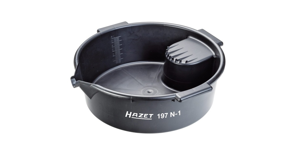 Hazet Mehrzweckwanne 197N-1, 6 Liter, Ölwanne(schwarz, für sicheren Ölwechsel)
