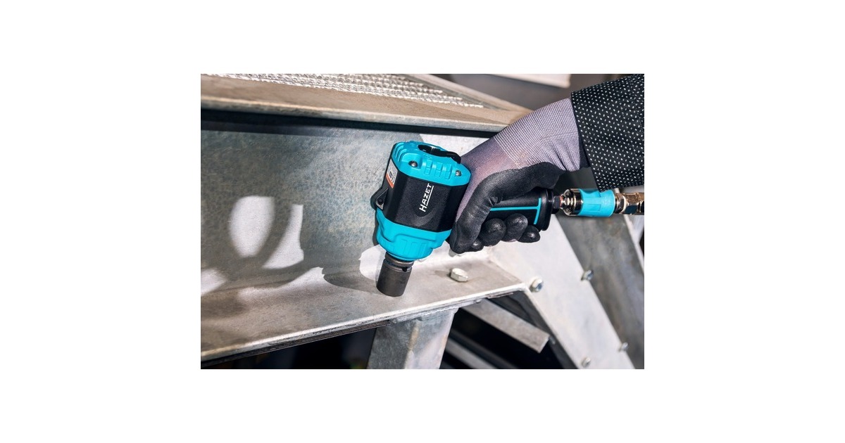 Hazet Mini Twin Turbo Schlagschrauber 9012MTT, extra kurz(schwarz/blau, Lösemoment 1.600 Nm)