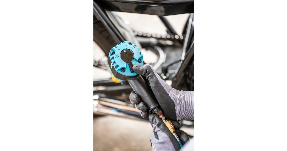 Hazet Mini Twin Turbo Schlagschrauber 9012MTT, extra kurz(schwarz/blau, Lösemoment 1.600 Nm)