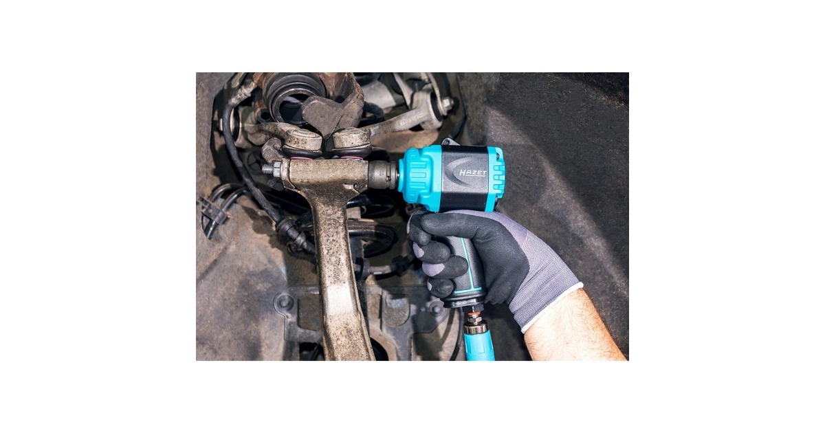 Hazet Mini Twin Turbo Schlagschrauber 9012MTT, extra kurz(schwarz/blau, Lösemoment 1.600 Nm)
