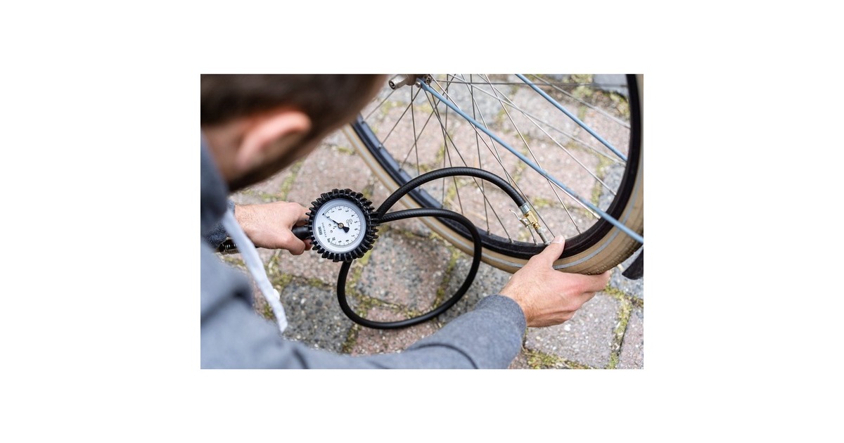 Hazet Reifen-Füllgerät 9041G-1, geeicht(blau/schwarz, Messbereich bis 10 bar)