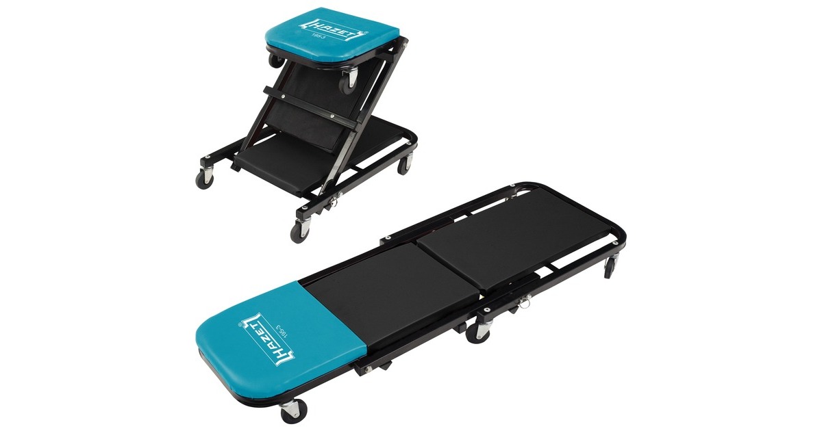 Hazet Roll-Liege 195-3(schwarz/blau, Roll-Liege und -Sitz)