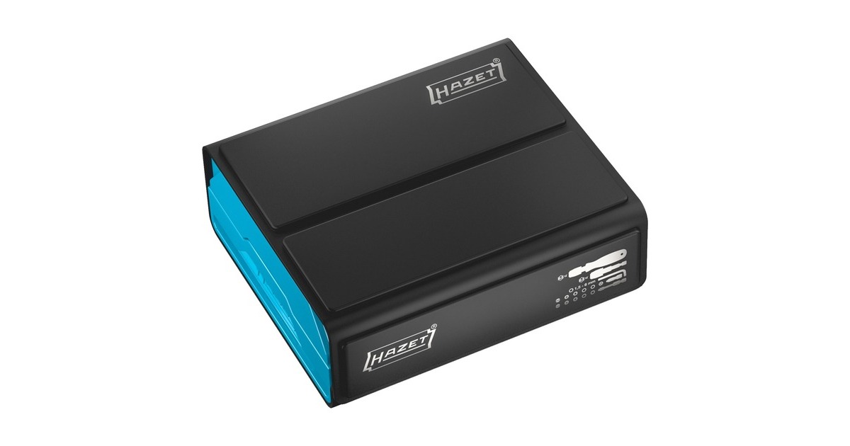 Hazet SmartCase Bit-Satz 2200SC-1, 69-teilig(schwarz/blau, 1/4", mit Handhalter)