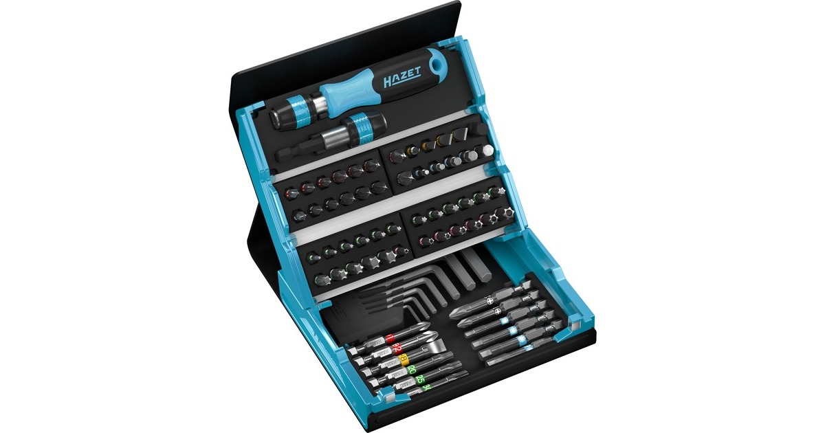 Hazet SmartCase Bit-Satz 2200SC-1, 69-teilig(schwarz/blau, 1/4