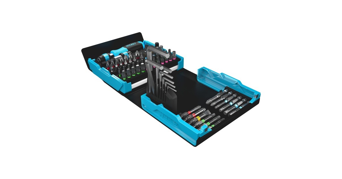 Hazet SmartCase Bit-Satz 2200SC-1, 69-teilig(schwarz/blau, 1/4