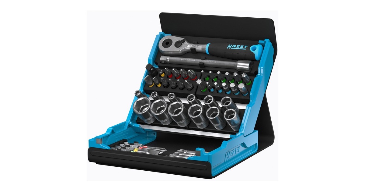 Hazet SmartCase Bit-Satz 2200SC-2, 50-teilig(schwarz/blau, 1/4
