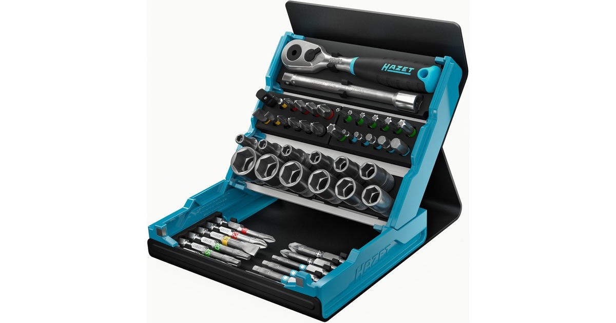 Hazet SmartCase Bit-Satz 2200SC-2, 50-teilig(schwarz/blau, 1/4