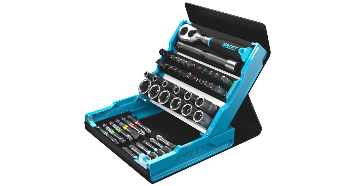 Hazet SmartCase Bit-Satz 2200SC-2, 50-teilig(schwarz/blau, 1/4