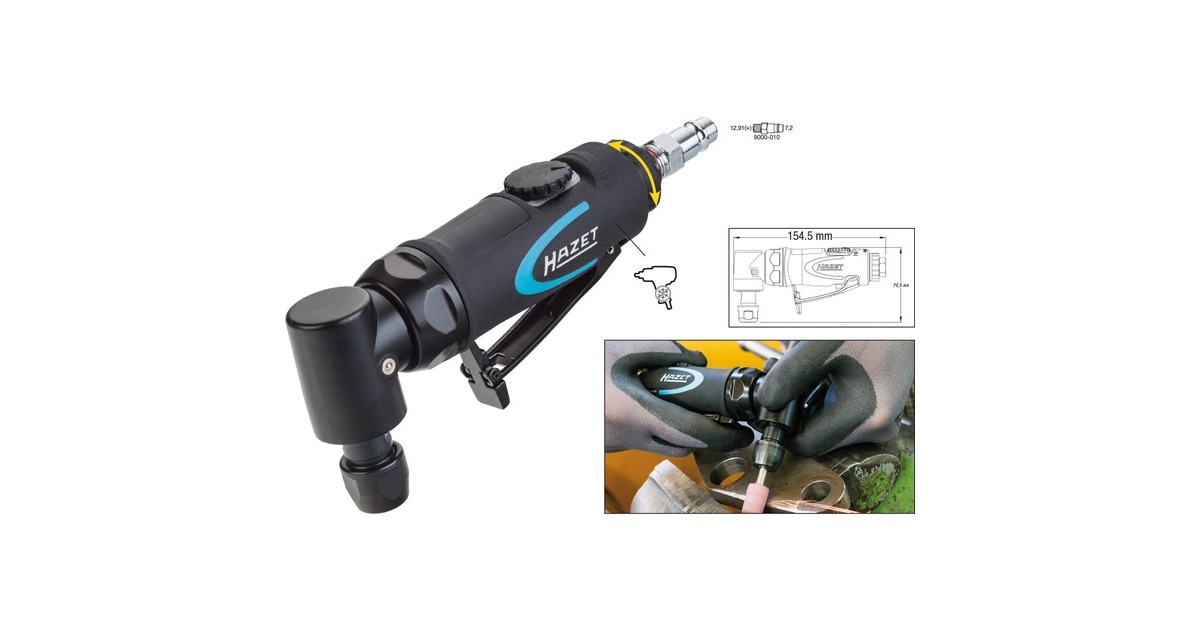 Hazet Stabschleifer, abgewinkelt 9032N-5(schwarz, 2.000 U/min bis 20.000 U/min) Hazet Stabschleifer, abgewinkelt 9032N-5(schwarz, 2.000 U/min bis 20.000 U/min)