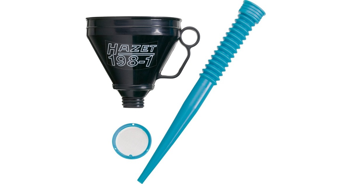 Hazet Trichter 198-1(schwarz/blau, mit flexiblem Schlauch)