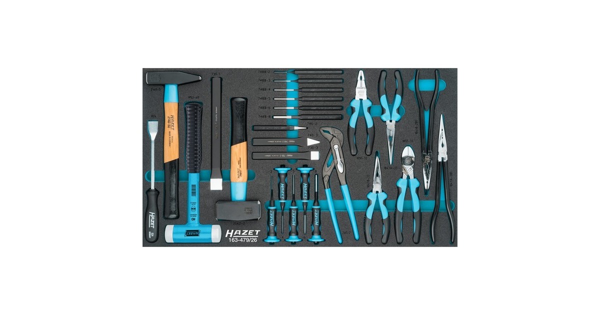 Hazet Universal-Satz 163-479/26, Größe 4/3+, Werkzeug-Set(26-teilig)