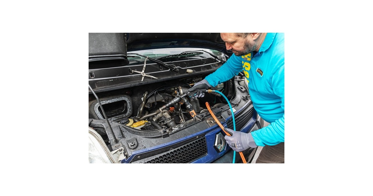 Hazet Waschpistolen Satz 9048P-2/3, Ausblas-Werkzeug(schwarz/blau, zur Reinigung von z.B. Kühlsystemen)