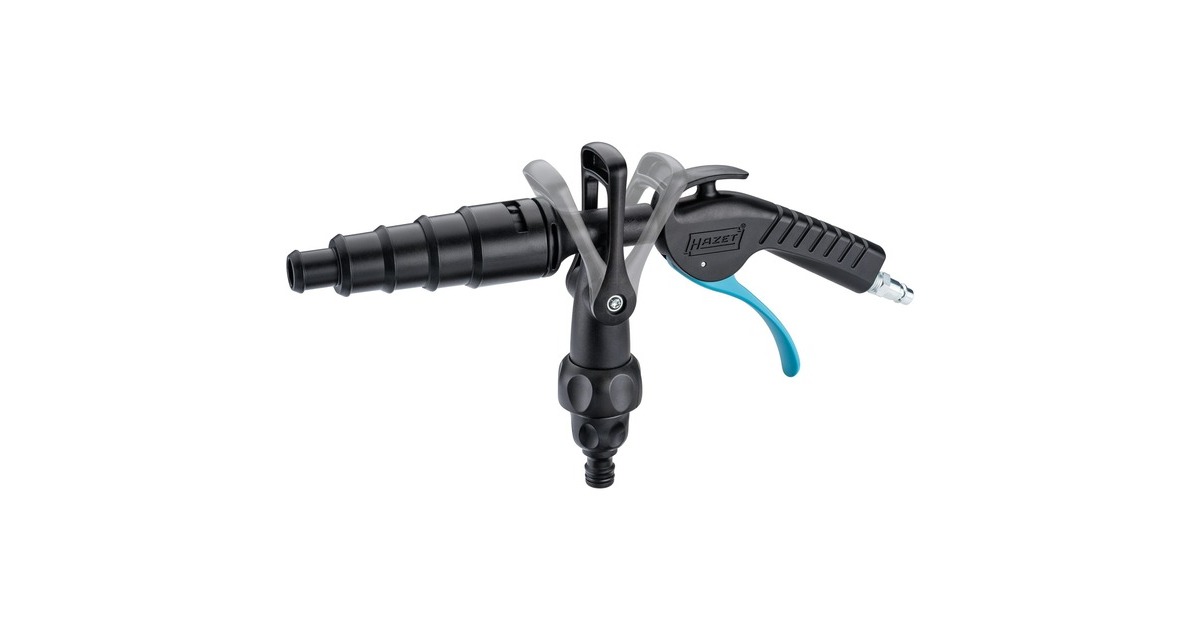 Hazet Waschpistolen Satz 9048P-2/3, Ausblas-Werkzeug(schwarz/blau, zur Reinigung von z.B. Kühlsystemen)