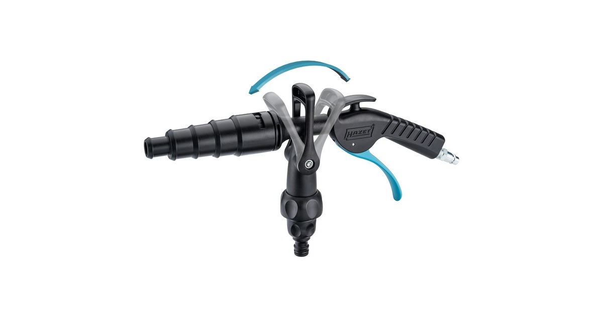 Hazet Waschpistolen Satz 9048P-2/3, Ausblas-Werkzeug(schwarz/blau, zur Reinigung von z.B. Kühlsystemen)