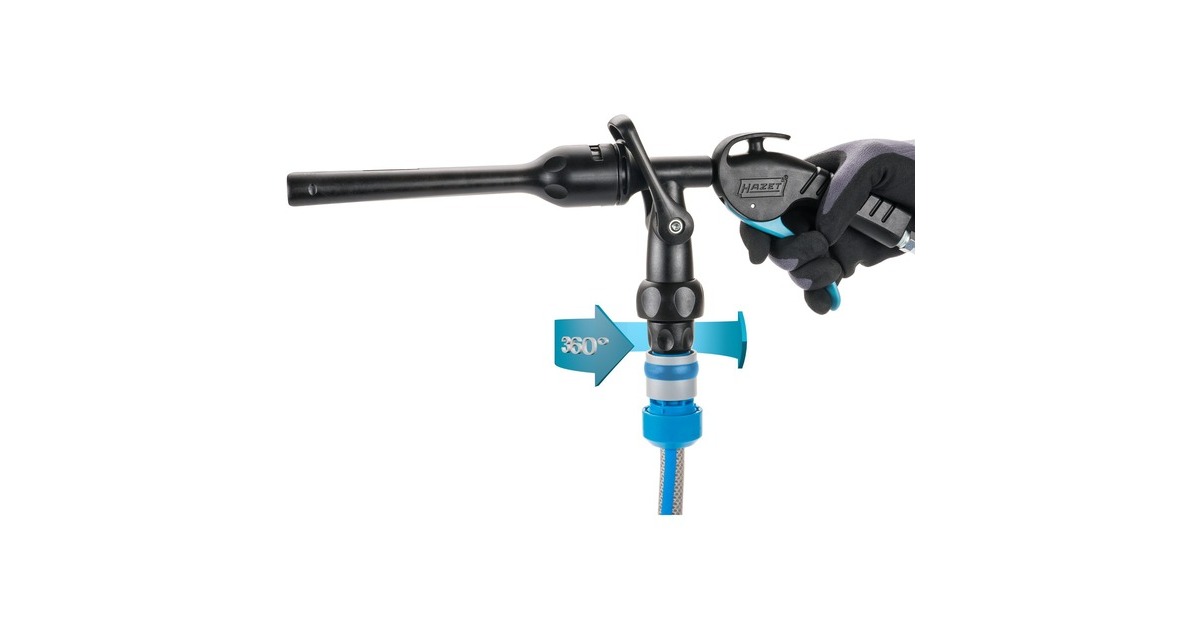 Hazet Waschpistolen Satz 9048P-2/3, Ausblas-Werkzeug(schwarz/blau, zur Reinigung von z.B. Kühlsystemen)