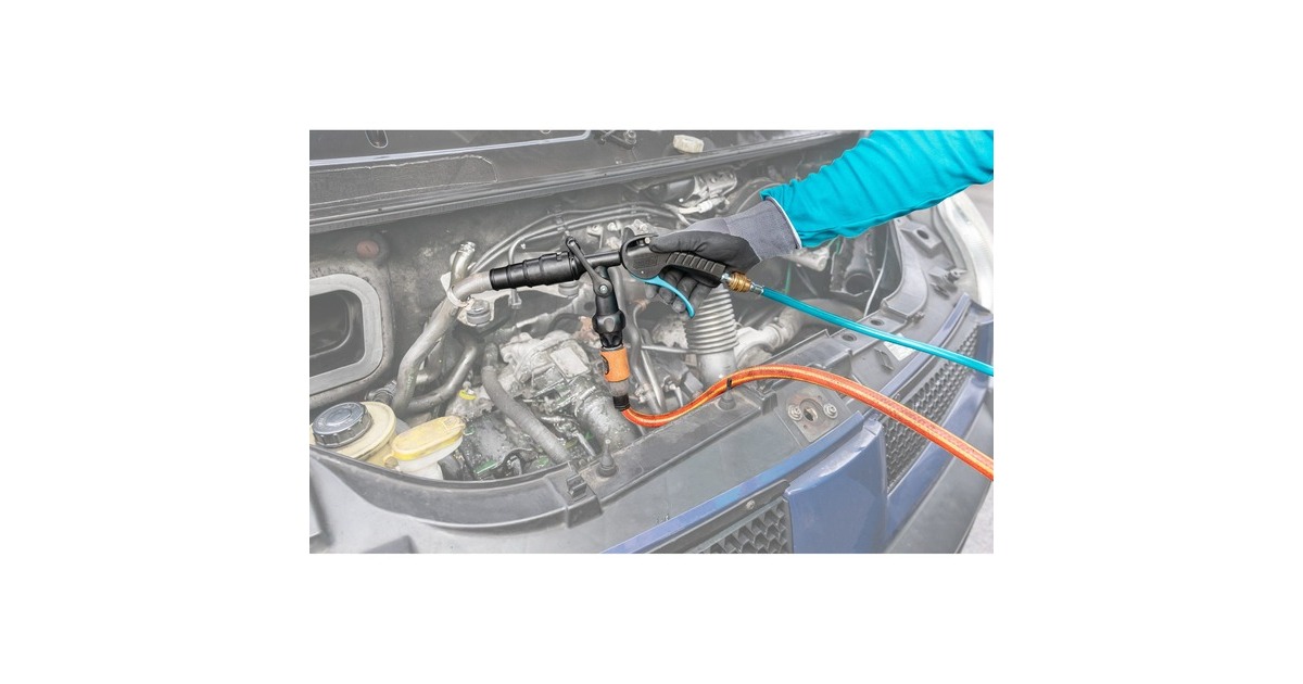 Hazet Waschpistolen Satz 9048P-2/3, Ausblas-Werkzeug(schwarz/blau, zur Reinigung von z.B. Kühlsystemen)