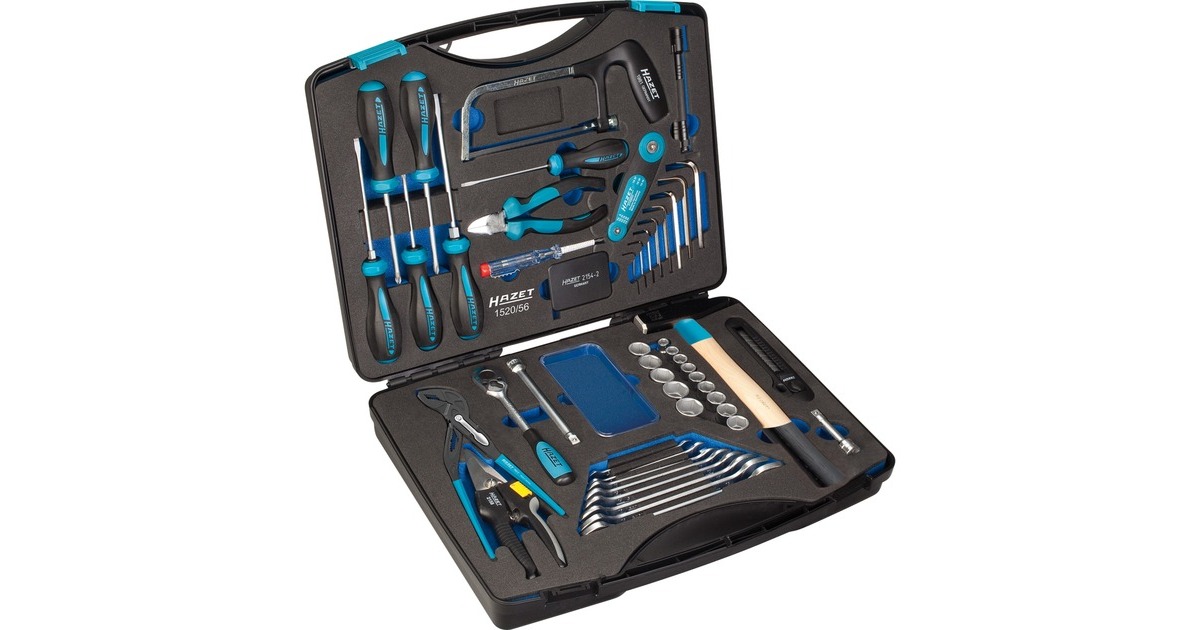 Hazet Werkzeug-Koffer 1520/56, Werkzeug-Set("Slim-Line", 56-teilig)
