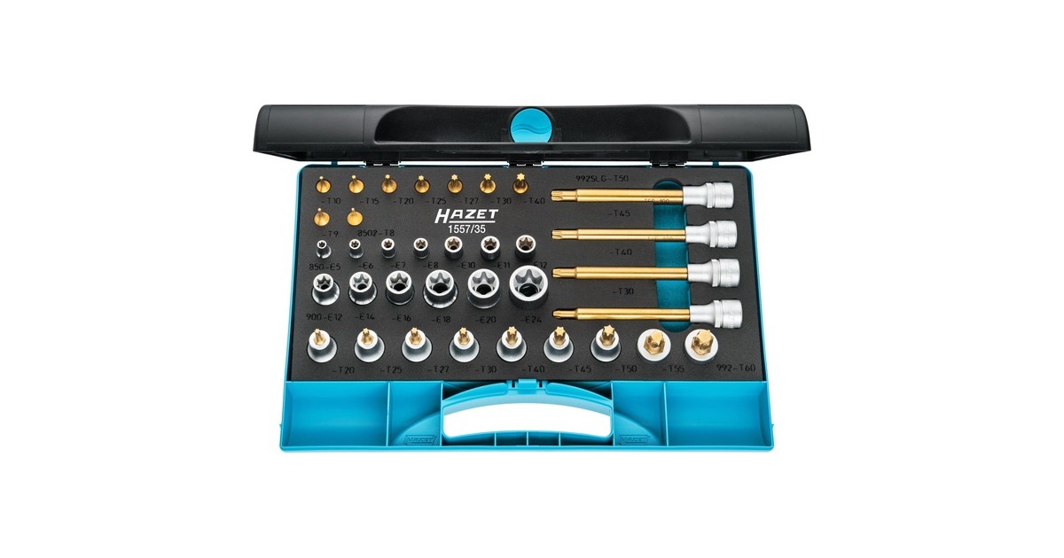 Hazet Werkzeug-Satz TORX 1557/35, 35-teilig, Steckschlüssel(1/4