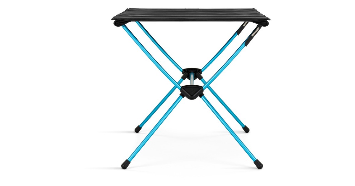 Helinox Camping-Tisch Table Four Black, Hard Top 10002765(schwarz, blaues Gestell)