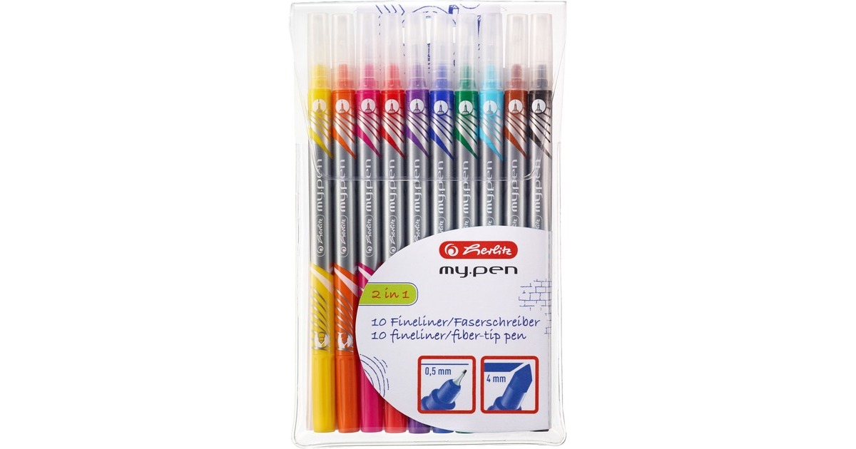 Herlitz Fineliner-Faserschreiber my.pen, Stift(10er)