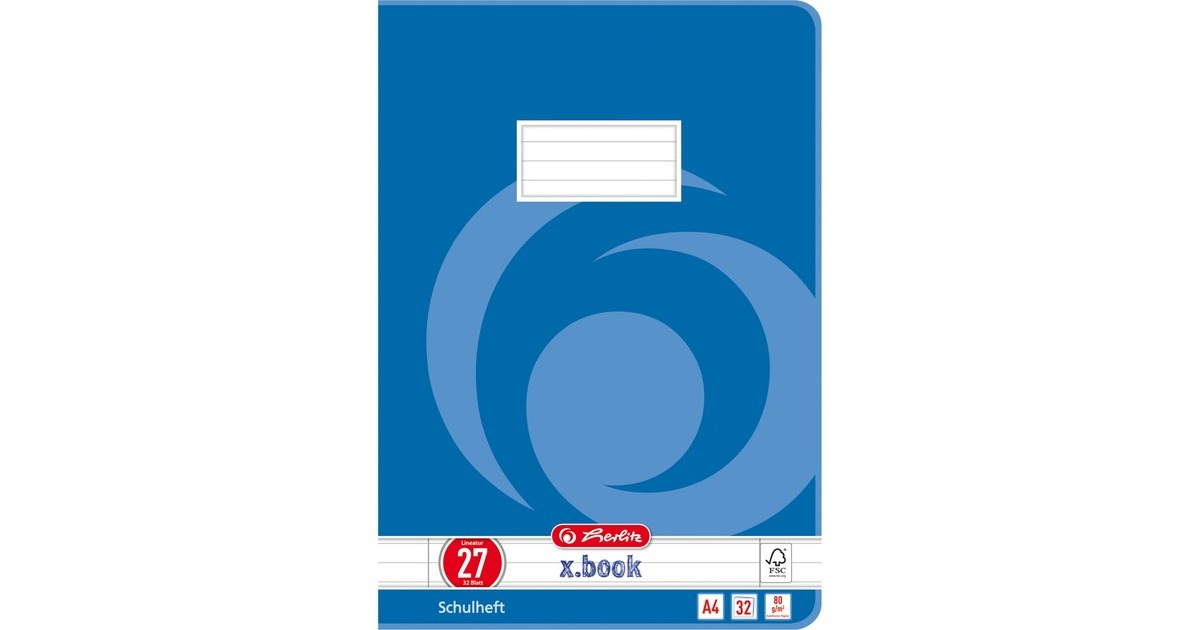 Herlitz Heft 32 Blatt Lineatur 27(blau, A4)