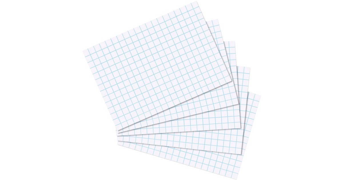 Herlitz Karteikarten 100 Stück kariert A7, Papier