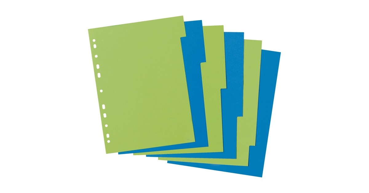 Herlitz Kartonregister A4 6-tlg.2-farb.GREENline, Trennstreifen
