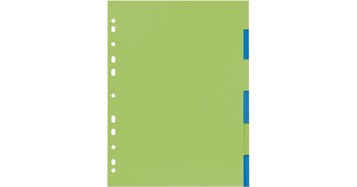Herlitz Kartonregister A4 6-tlg.2-farb.GREENline, Trennstreifen Herlitz Kartonregister A4 6-tlg.2-farb.GREENline, Trennstreifen