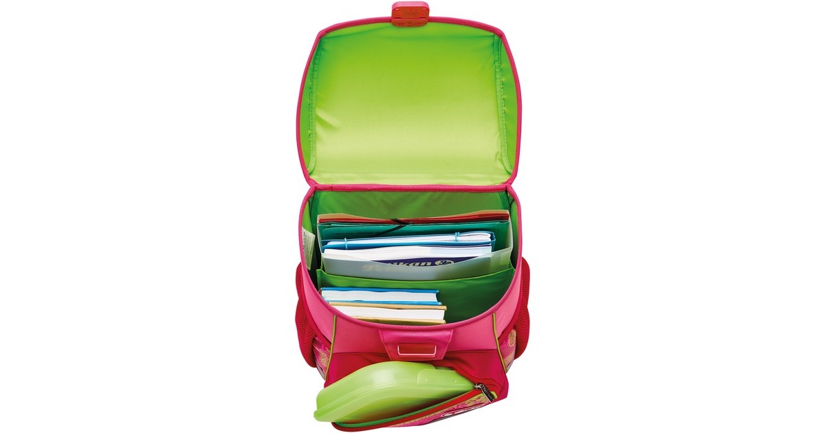 Herlitz Loop Plus Bloomy Horse, Schulranzen(pink, inkl. 16 tlg. Schüleretui, Faulenzermäppchen, Sportbeutel)