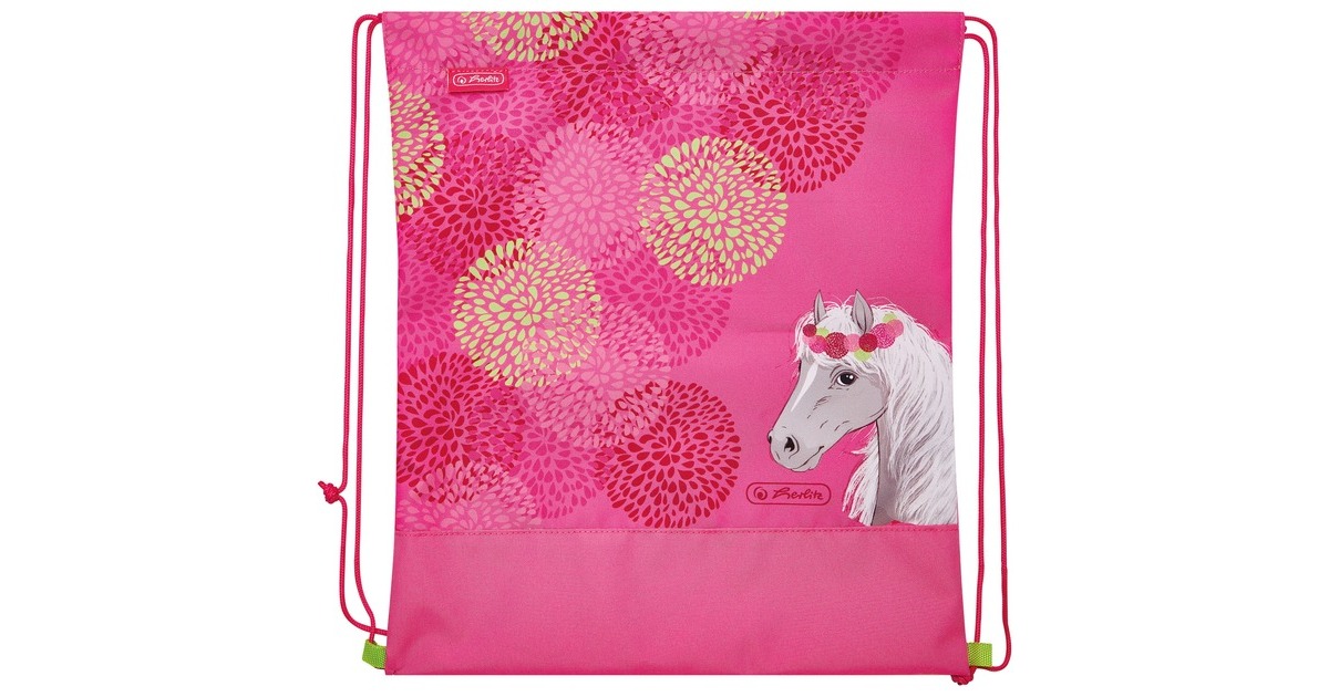 Herlitz Loop Plus Bloomy Horse, Schulranzen(pink, inkl. 16 tlg. Schüleretui, Faulenzermäppchen, Sportbeutel)