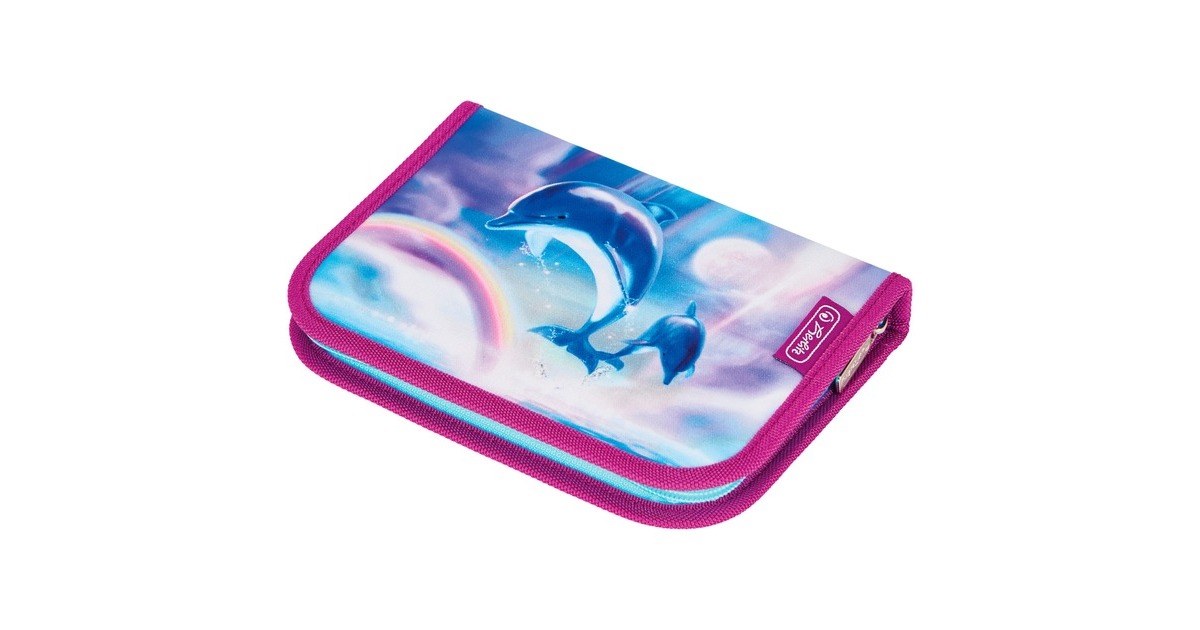 Herlitz Loop Plus Ocean in Heaven, Schulranzen(lila/hellblau, inkl. 16 tlg. Schüleretui, Faulenzer-Mäppchen, Sportbeutel)