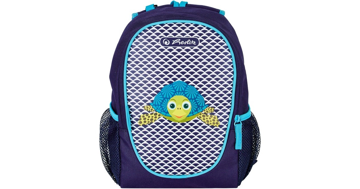 Herlitz Rookie Cute Animals Turtle, Rucksack(lila/neon-blau)