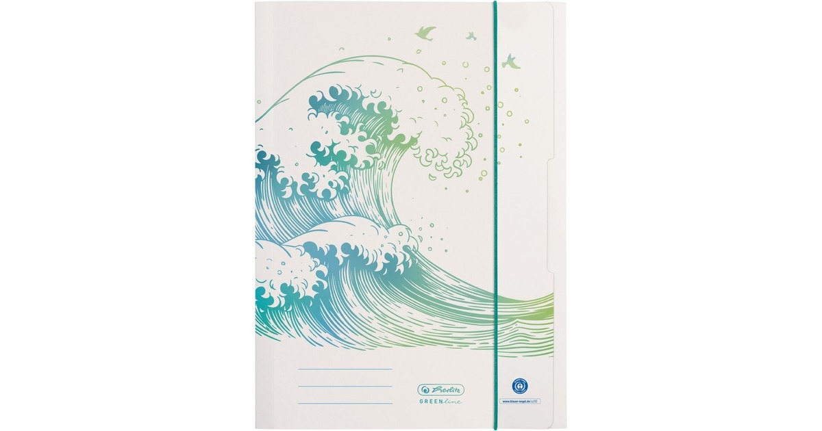 Herlitz Sammelmappe A4 Motiv GREENline Welle, Ordner