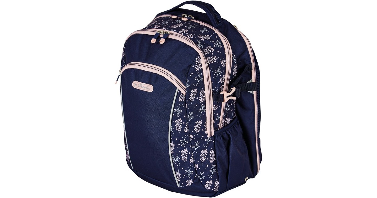 Herlitz Ultimate Blossom, Rucksack(dunkelblau/rosa)