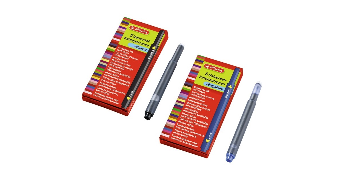 Herlitz Universal Tintenpatronen(schwarz, 2x 5 Stück)