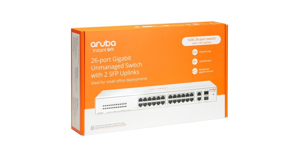 Hewlett Packard Enterprise Aruba Instant OnAaa 1430 26G 2SFP, Switch