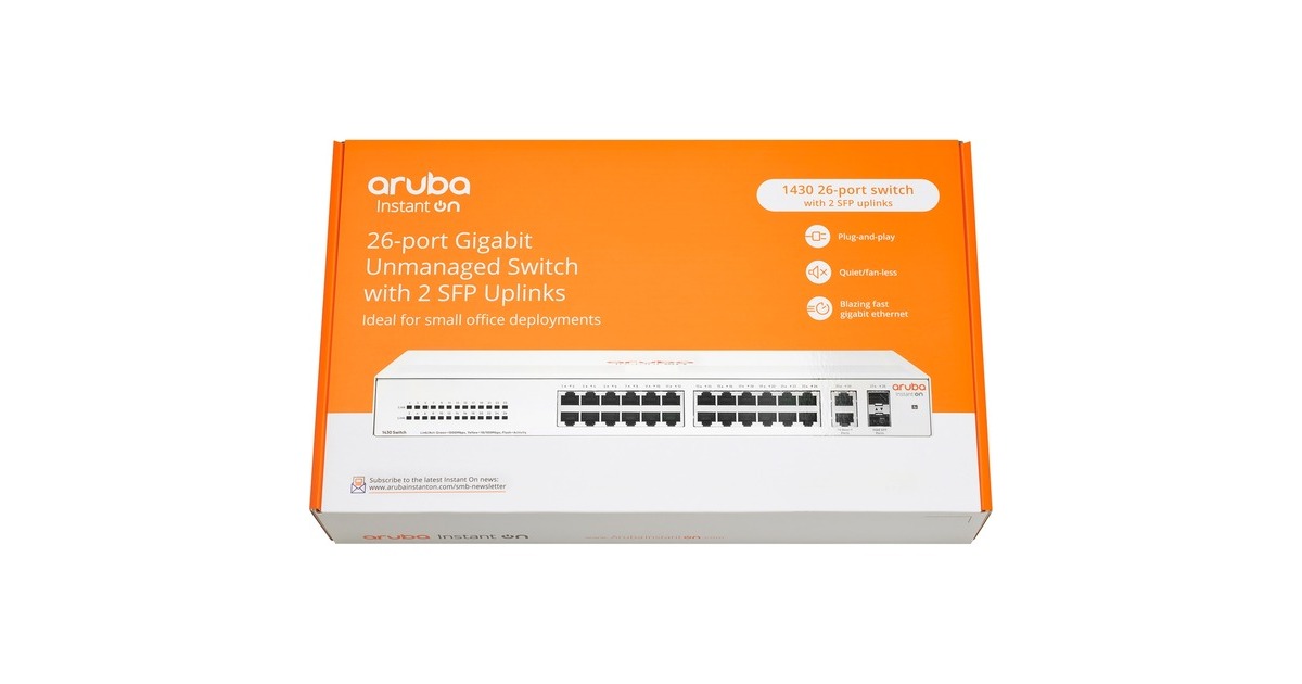 Hewlett Packard Enterprise Aruba Instant OnAaa 1430 26G 2SFP, Switch