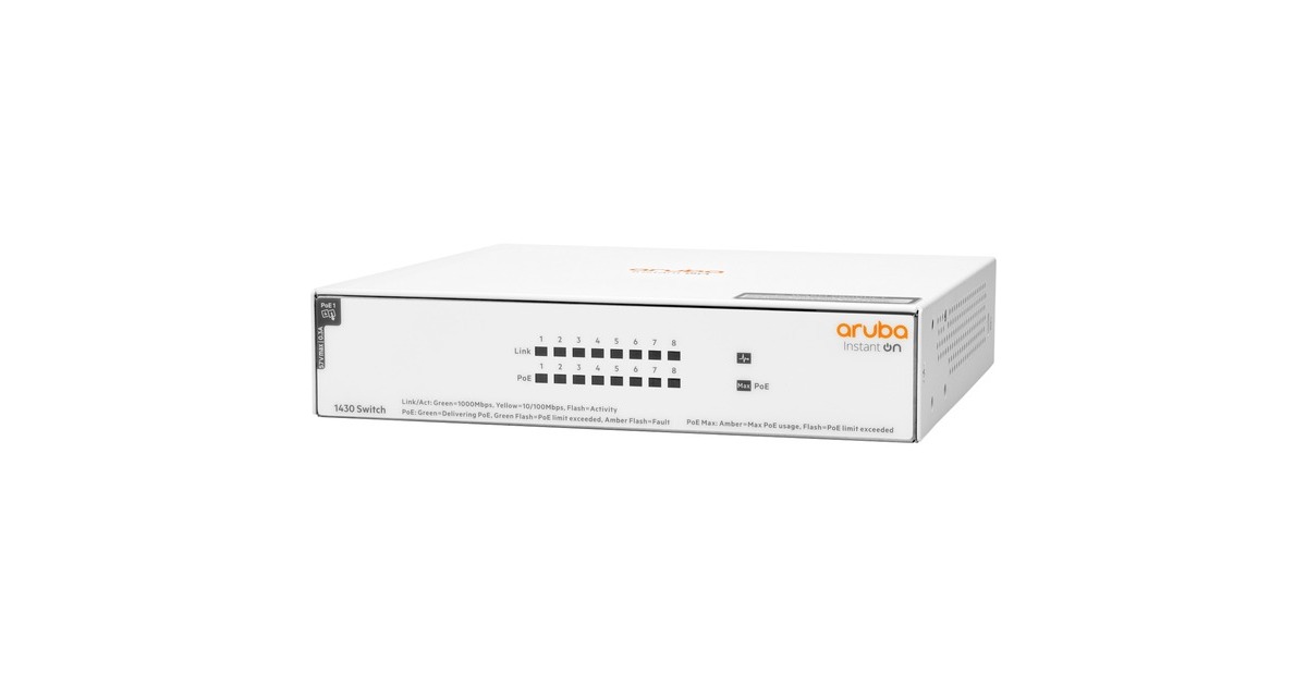 Hewlett Packard Enterprise Aruba Instant On 1430 8G 64W PoE, Switch