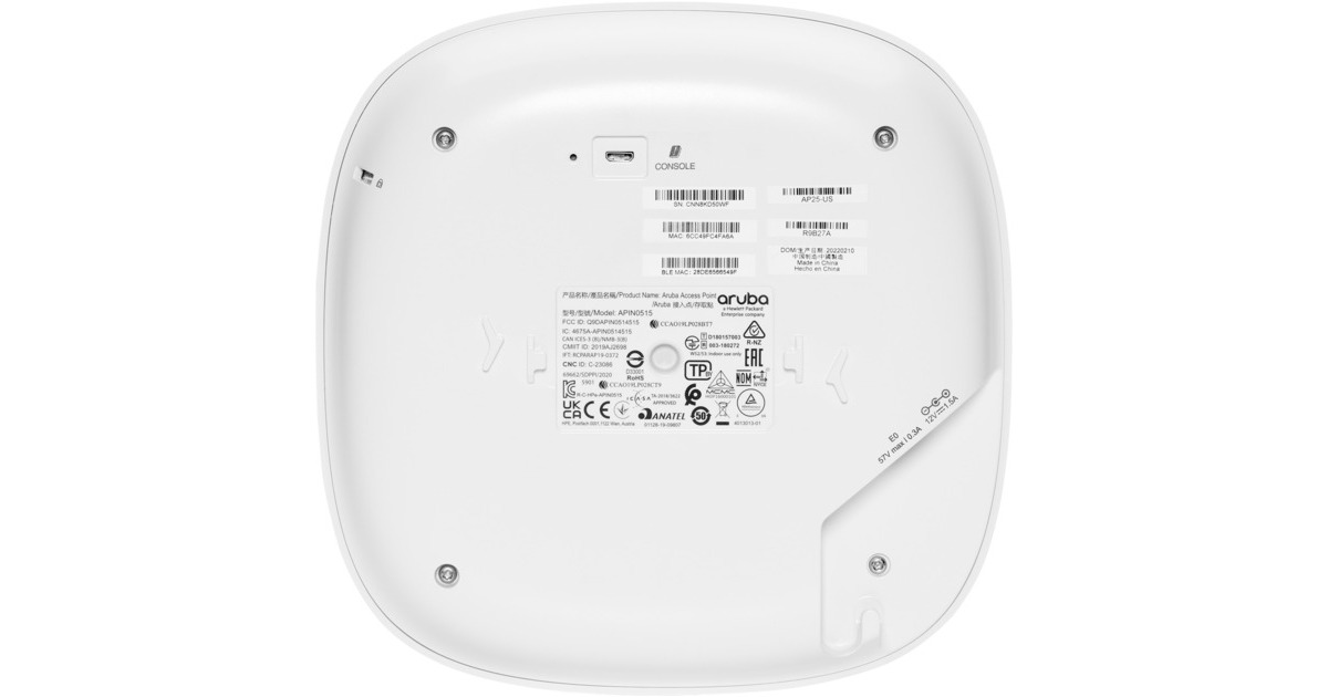 Hewlett Packard Enterprise Aruba Instant On AP25 R9B28A 4x4 Wi-Fi 6 Indoor