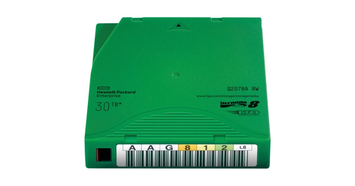 Hewlett Packard Enterprise LTO8 Medium 12 TB, Streamer-Medium(grün)