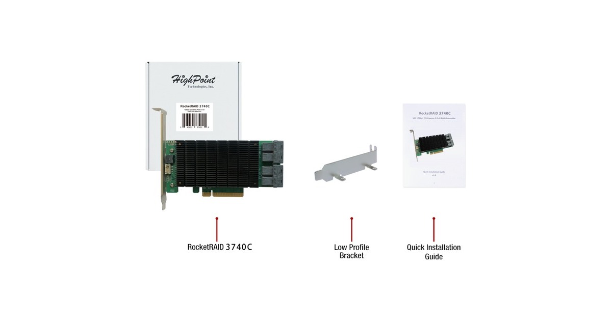 HighPoint RR3740C PCIe 3.0 x8 SAS/SATA, Controller