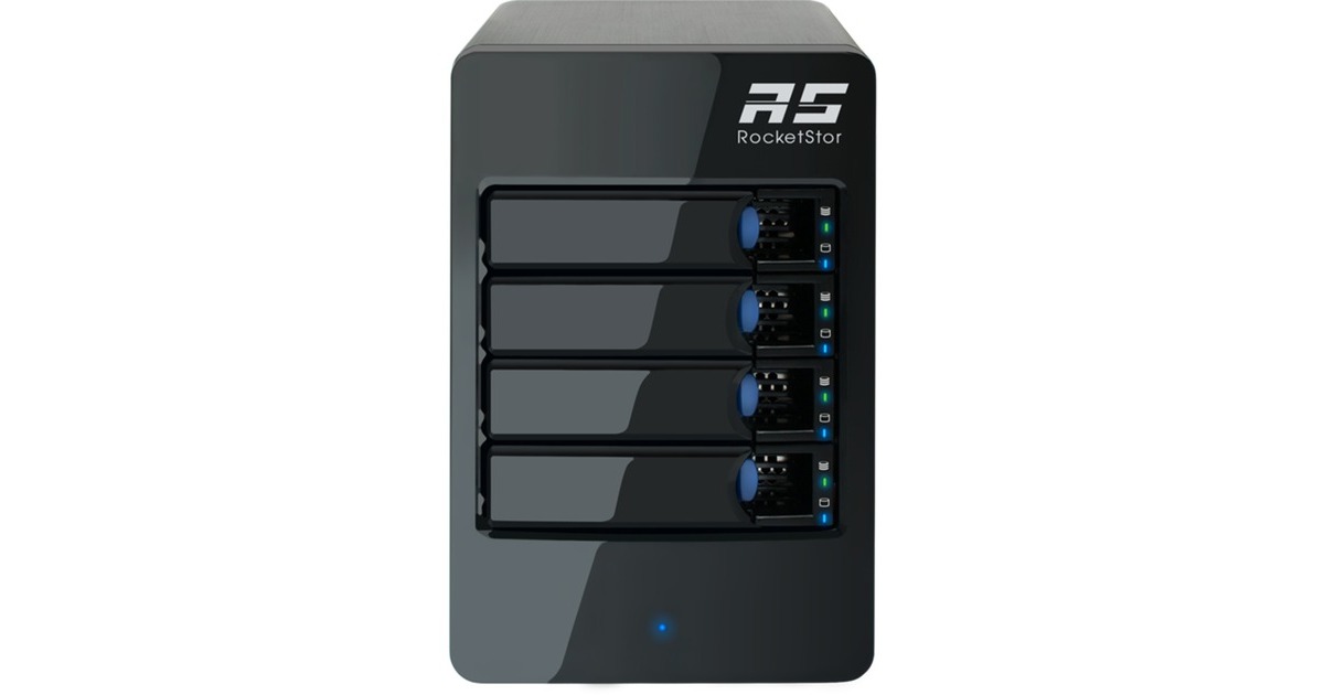 HighPoint RocketStor 6414TS, Laufwerksgehäuse(4-Bay Q-SATA Turbo RAID Tower Enclosure )